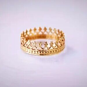 NWT! MJMAOYI Gold Crown Ring